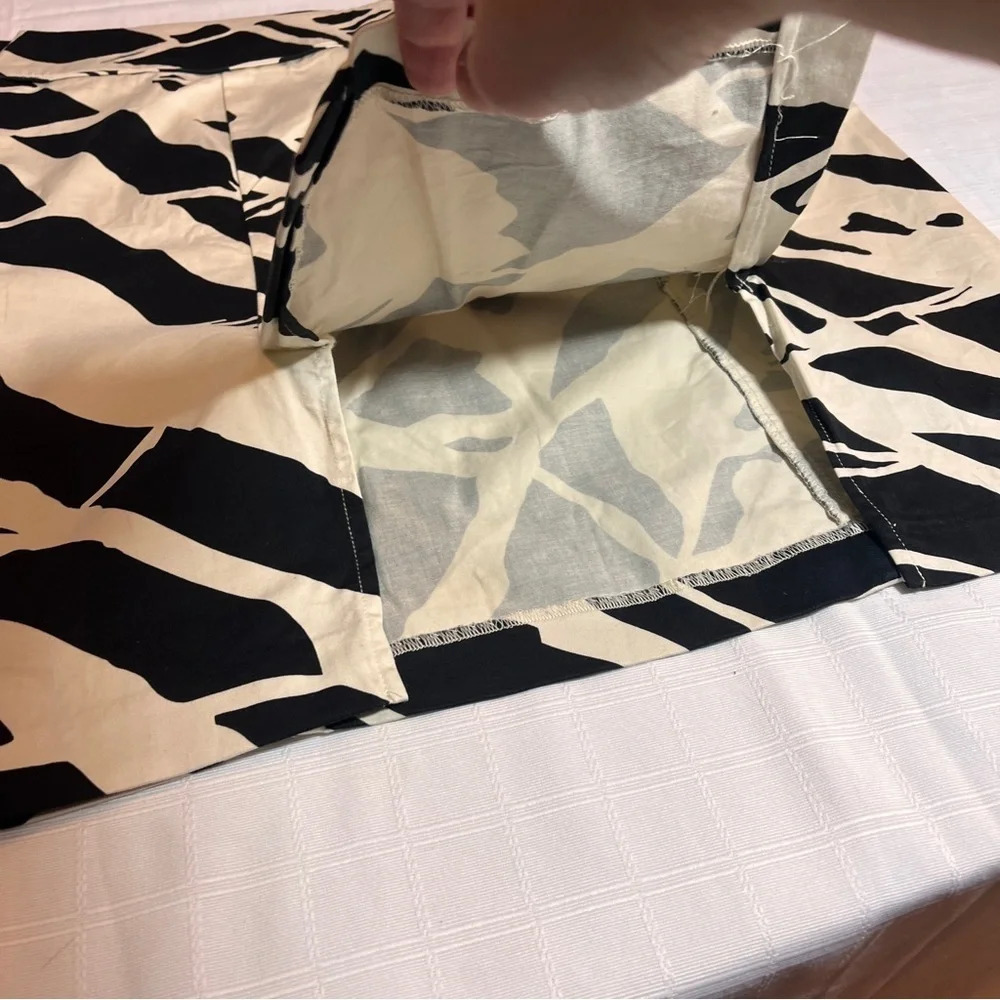 New York & Company Pencil Skirt Black and White Cotton/Spandex Blend Size 14 - Picture 7 of 10